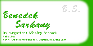 benedek sarkany business card