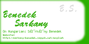 benedek sarkany business card